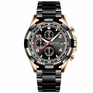 Ceas Mini Focus Tyler - Negru/Auriu.Roz KP23937 imagine
