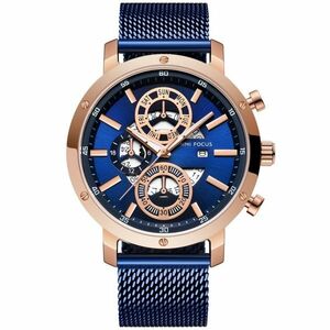 Ceas Mini Focus Valter - Albastru/Auriu.Roz KP23940 imagine