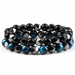 Bratari Liam - Negru/Turcoaz KP24103 imagine