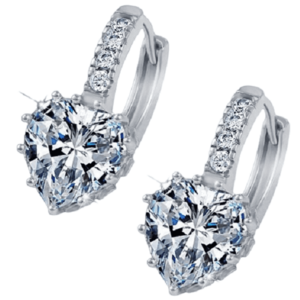 Cercei Inimă Argint - Cristal KP25921 imagine
