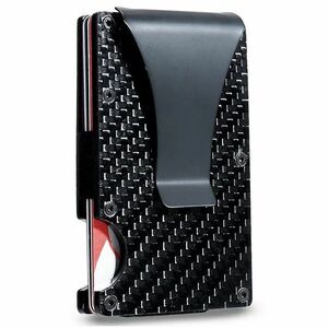 Husa metalică elegantă pentru carduri - Negru KP25565 imagine