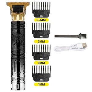 Aparat de tuns electric cu incarcare USB Budha - Negru/Silver KP25781 imagine