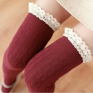 Sosete dama pentru genunchi Lady - Burgundy KP25857 imagine