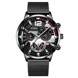 Ceas Deyros Elegant - Negru/ Argintiu KP25949 imagine