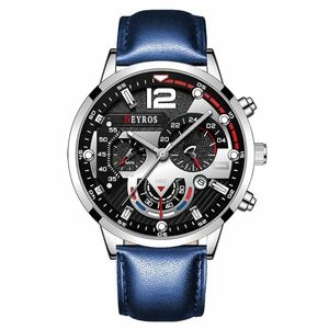 Ceas Deyros Classic - Albastru/argintiu KP25954 imagine