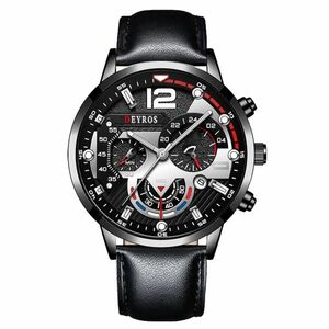 Ceas Deyros Classic - Negru/ Argintiu KP25956 imagine