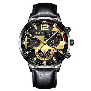 Ceas Deyros Classic - Negru/Auriu KP25957 imagine