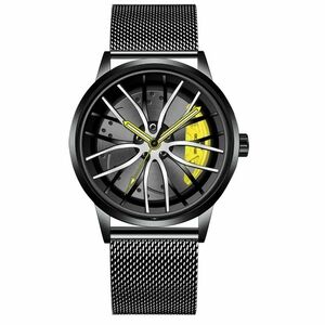 Ceas de sus roată - negru/galben KP25995 imagine