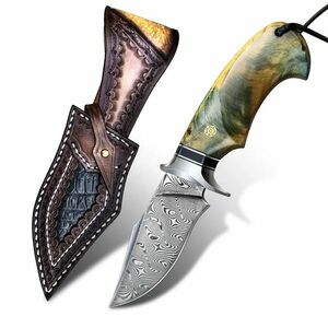 Cuțit de vânătoare Damasc MASTERPIECE Ryotaro - Verde KP26626 imagine