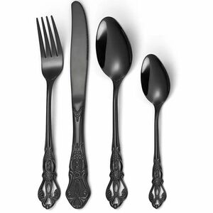 Set de tacâmuri 24 piese Splendor - Negru KP27323 imagine