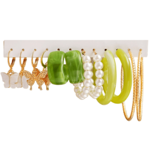 Set Cercei Marina - Aur/Verde KP27516 imagine