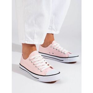 Adidași roz trendy pentru femei, fără toc, de culoare roz imagine