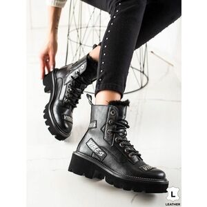 Femei negre la modă lucrător negru lucrător toc plat imagine