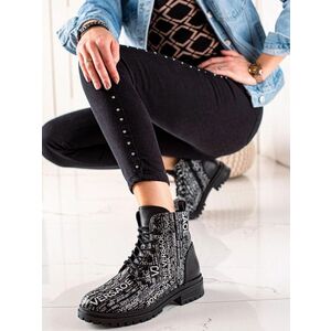 Femei la modă lucrător negru negru lucrător toc plat imagine