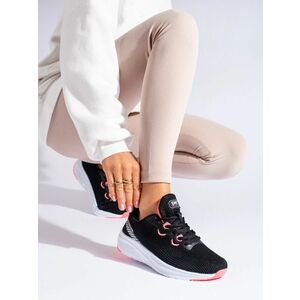 Adidași negri clasici pentru femei fără toc imagine
