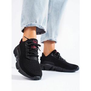 Pantofi de sport unic pentru femei negru fără toc imagine