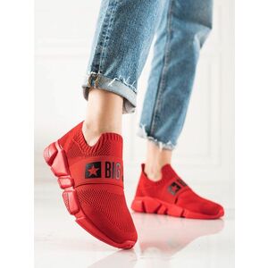 Adidași roșii de lux pentru femei fără toc imagine