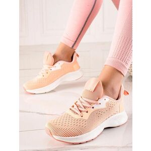Adidași de lux pentru femei roz fără toc imagine