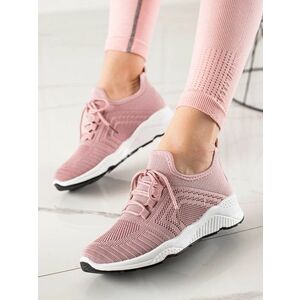 Adidași confortabili roz pentru femei fără toc imagine