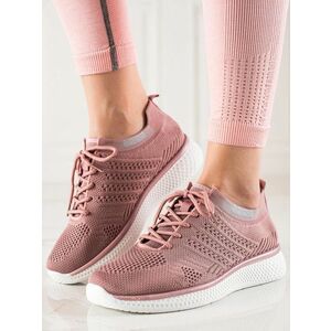 Pantofi de sport roz unic pentru femei fără toc imagine