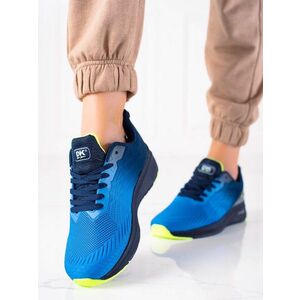 Adidași de designer pentru femei, albastru fără toc imagine