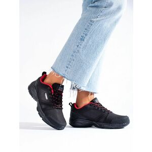 Pantofi confortabili de trekking femei negre fără toc imagine