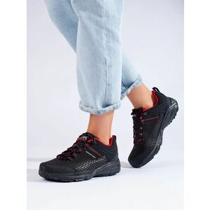 Pantofi de trekking negri pentru femei la modă fără toc imagine