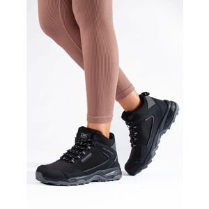Pantofi de trekking pentru femei negre confortabile fără toc imagine