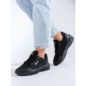 Adidași negri exclusiv pentru femei fără toc imagine