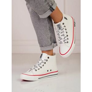 Practic adidași albi pentru femei fără toc imagine
