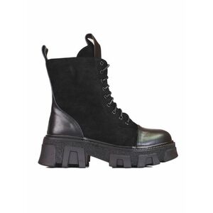 Pantofi negri clasici pentru femei cu toc plat imagine