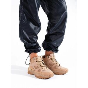 Adidași trendy pentru femei de culoare bej fără toc imagine