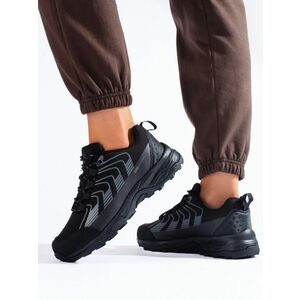 Moda trekking pantofi negru femei negru fără toc imagine