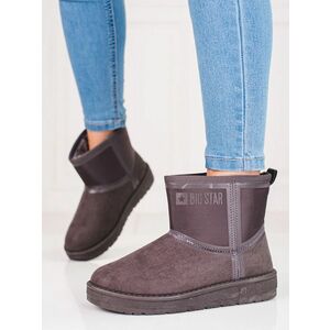 Cizme de zăpadă trendy pentru femei gri fără toc imagine