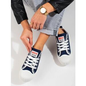 Adidași originali de culoare albastru închis pentru femei fără toc imagine