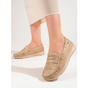 Pantofi de damă de designer bej fără toc pentru femei imagine
