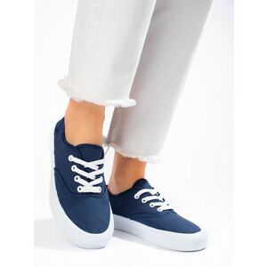 Adidași clasici pentru femei de culoare albastru închis fără toc imagine