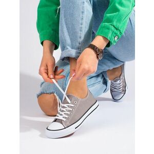 Pantofi de sport unic pentru femei gri fără toc imagine