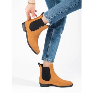 Interesant maro cizme cu toc plat pentru femei imagine