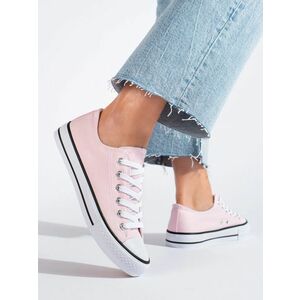 Adidași de lux pentru femei roz fără toc imagine