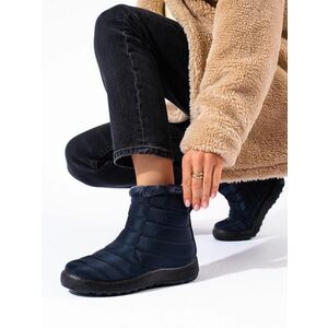 Snowshoes elegante pentru femei albastru închis pe platformă imagine