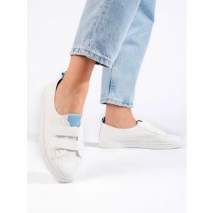 Pantofi de sport pentru doamne albe unice fără toc imagine