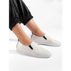 Pantofi de sport exclusiv pentru femei alb fără toc imagine