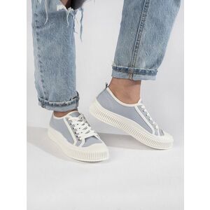 Adidași trendy de culoare albastră pentru femei fără toc imagine