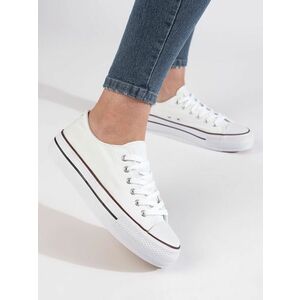Adidași originali pentru femei, albi, fără toc imagine