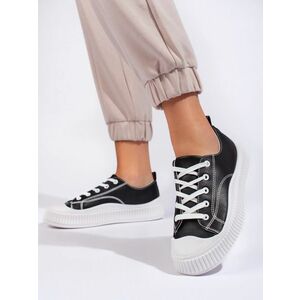 Adidași negri fără toc de designer pentru femei imagine