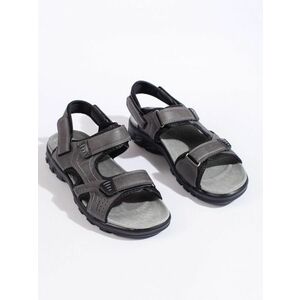 Sandale frumoase cu toc plat pentru femei gri imagine