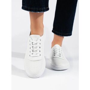 Pantofi albi confortabili cu platformă pentru femei imagine