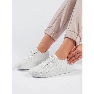 Pantofi confortabili pentru femei cu platformă albă imagine