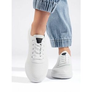 Pantofi confortabili pentru femei cu platformă albă imagine